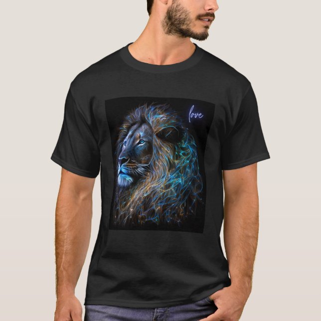 Kraftfull Lejon T Shirt (Framsida)