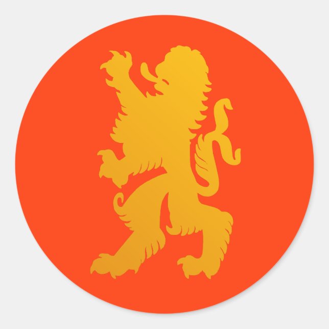 Kraftfull Lejondekal Runt Klistermärke (Framsida)