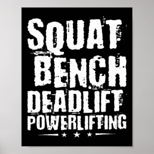 Kraftfull lyftning med fyrkant, bänk poster