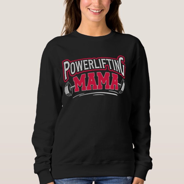 Kraftfull Mamma PowerLyft Mamma i ett PowerEdge-fo T Shirt (Framsida)