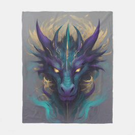 Kraftfull Mythical Dragon Head Fleecefilt