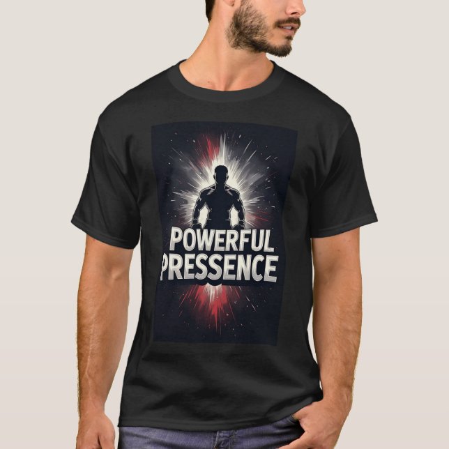 Kraftfull närvaro: Modig silhuett T Shirt (Framsida)