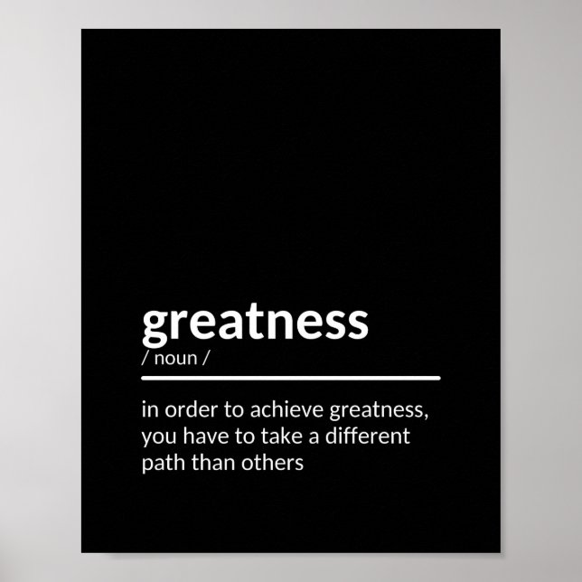 Kraftfull offert till Inspire Greatness Poster (Framsidan)