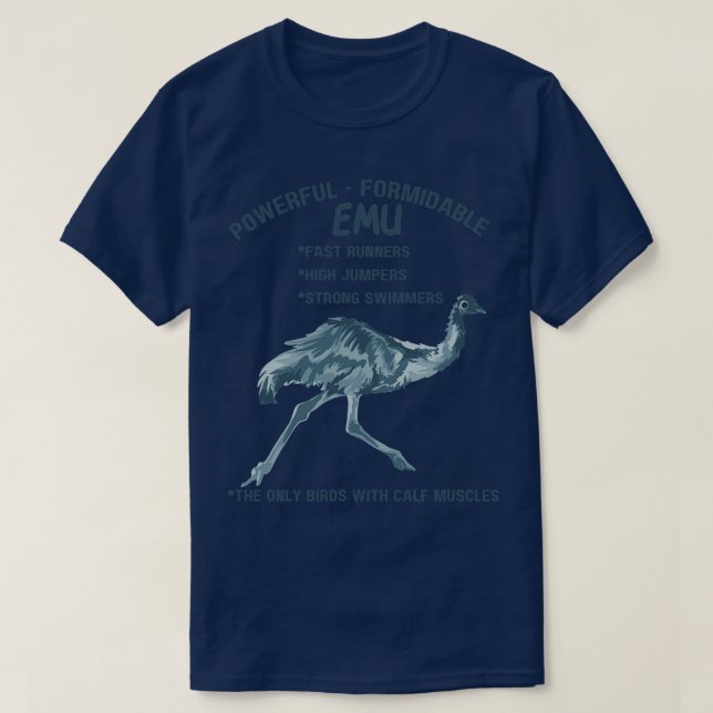 Kraftfull, överskådlig EMU T Shirt (Design framsida)