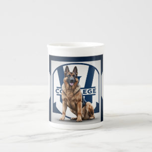 Kraftfull rasras: tysk Hund Benporslin Mugg