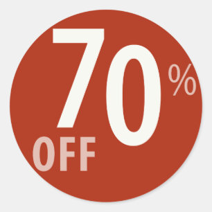 Kraftfull SALE-skylt (70 % AV) - etikett