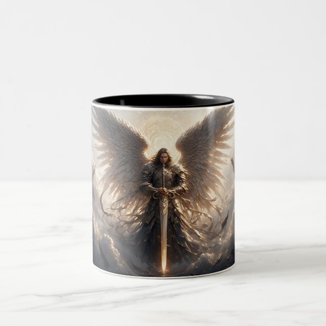 Kraftfull St. Michael i Archangel Coffee Mugg (Center)