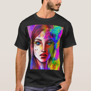 Kraftfull stadskvinna t shirt