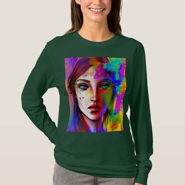 Kraftfull stadskvinna t shirt (Framsida)
