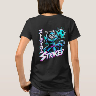 Kraftfull Striker Katt T-Shirt - Anime Fotboll Fan