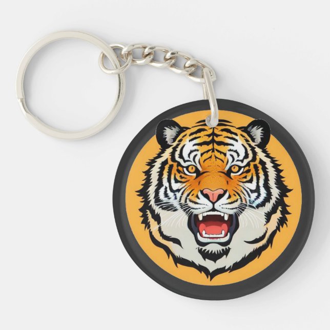 Kraftfull Tiger Illustration (Framsidan)
