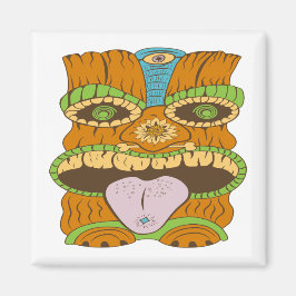 Kraftfull Tiki-statue i Psychedelic Mood, Lusnyj Magnet
