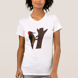 Kraftfull träpecker t shirt