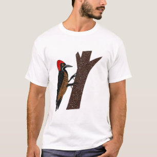 Kraftfull träpecker t shirt