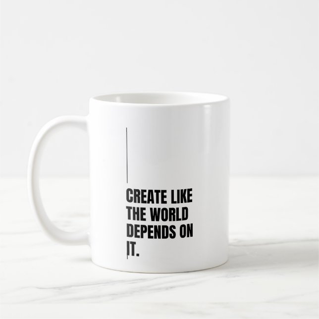 Kraftfull typografi Konstnär Changemakers Mäktig Kaffemugg (Vänster)
