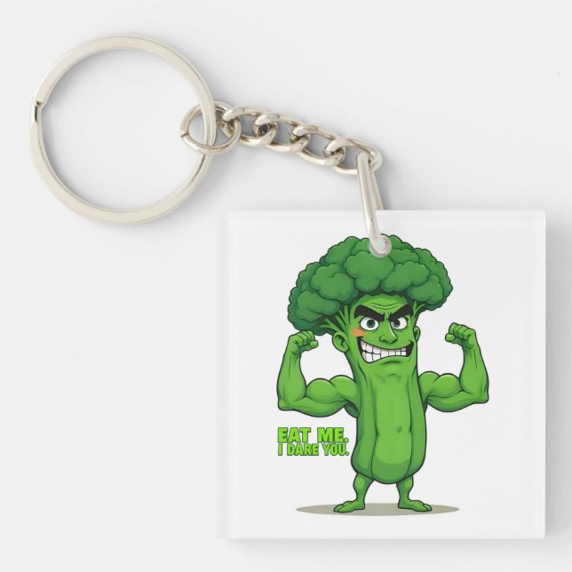 Kraftfull Veggies Klubb-Flexing Broccoli Funny Tec (Framsidan)