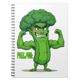 Kraftfull Veggies Klubb-Flexing Broccoli Funny Tec Anteckningsbok