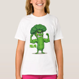 Kraftfull Veggies Klubb-Flexing Broccoli Funny Tec T Shirt