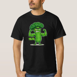 Kraftfull Veggies Klubb-Flexing Broccoli Funny Tec T Shirt