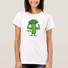 Kraftfull Veggies Klubb-Flexing Broccoli Funny Tec T Shirt