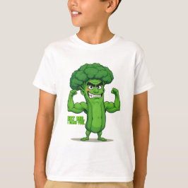 Kraftfull Veggies Klubb-Flexing Broccoli Funny Tec T Shirt