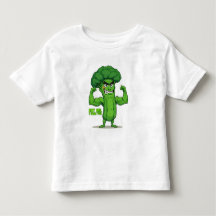 Kraftfull Veggies Klubb-Flexing Broccoli Funny Tec