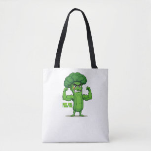 Kraftfull Veggies Klubb-Flexing Broccoli Funny Tec Tygkasse
