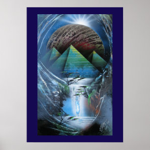 Kraftfulla pyramider poster utskrift