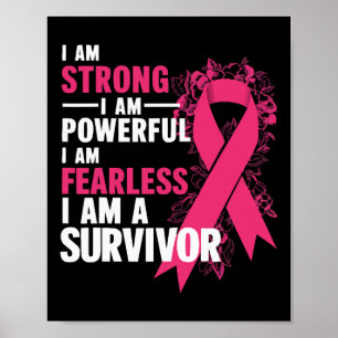 Kraftfulla, rädda bröstcancervårtor poster