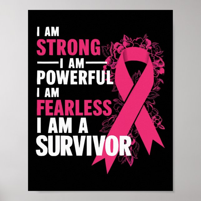 Kraftfulla, rädda bröstcancervårtor poster (Framsidan)