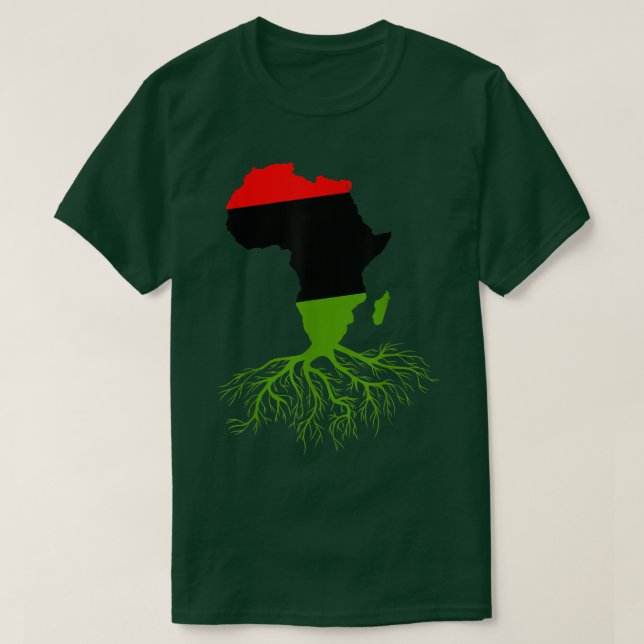 Kraftfulla rötter Afrikas svarta historik Månad BL T Shirt (Design framsida)
