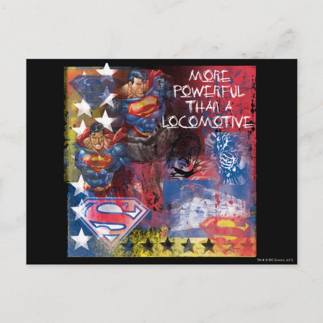 Kraftfullare än ett lok vykort (Framsida)