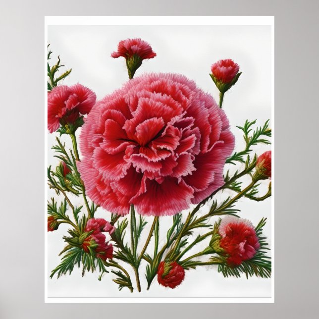 Kraftfullhet genom nejlikenergi poster (Framsidan)