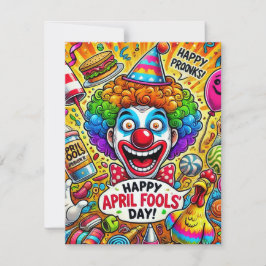 Kraftfullt aprildagskort julkort