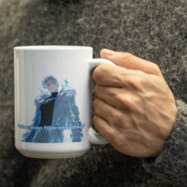 Kraftfullt, vitt hår Anime Guy Kaffemugg