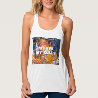 Kraftig abstraktion - Oljefärgschaos på konstnärer Linne Med Racerback