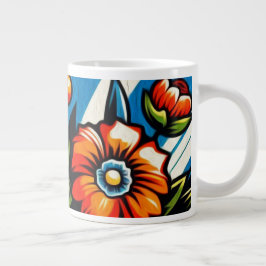 Kraftig blomning jumbo mugg