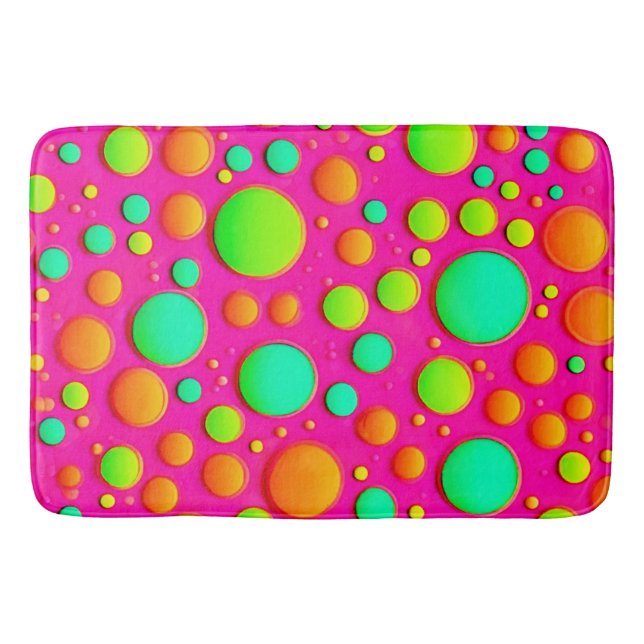 Kraftig bubbelpub i Färg Design Badrumsmatta (Framsidan)