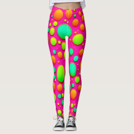 Kraftig bubbelpub i Färg Design Leggings
