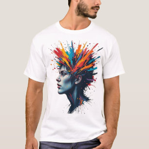 Kraftig exploatering av Färg konstnärliga T-Shirt- T Shirt