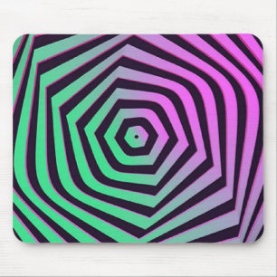 Kraftig färgfull Spiral Art Musmatta