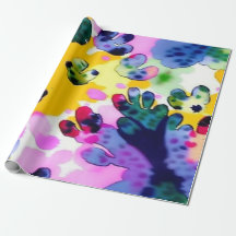 Kraftig färgstark abstrakt Pappra Figursättning