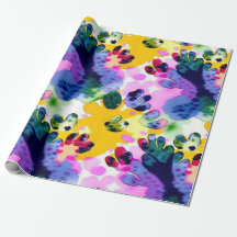 Kraftig färgstark abstrakt Pappra Figursättning