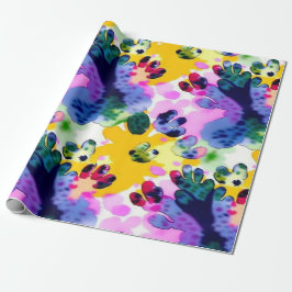 Kraftig färgstark abstrakt Pappra Figursättning Presentpapper