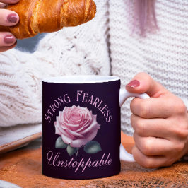 Kraftig, felfri, ostoppbar & Rosa ros T-Shirt Kaffemugg