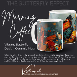Kraftig fjärildesign Ceramic Mugg