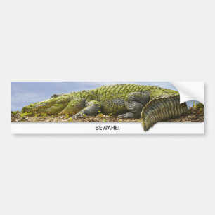 Kraftig Gator Panoramic Photo OB-effekt BEWARE Bildekal