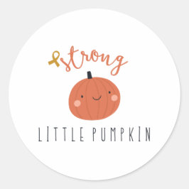 Kraftig, liten pumpa. Stickers Runt Klistermärke