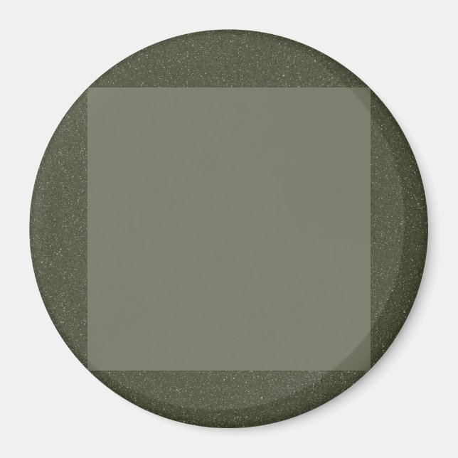 Kraftig Mossgrön Magnet med Fyrkantig Mittdel (Framsidan)