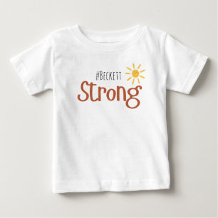kraftig #namn barndomscancer Baby T-Shirt